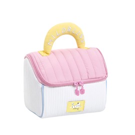 Aylashine Makeup Pouch, Cute Cabin, Large Capacity, Storage Bag for Cosmetics and Small Items, with Double Zipper Lid, High Visual, Waterproof, Easy to Carry, Suitable for Kids and Women, Pink