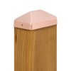 4x6 Copper Pyramid Post Caps (3-Pack) - Extended Lip -