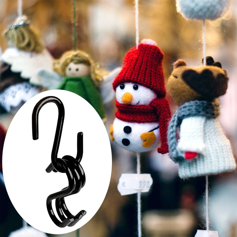 100 Pcs Mini S Hooks for Hanging, 1/2 Inch S