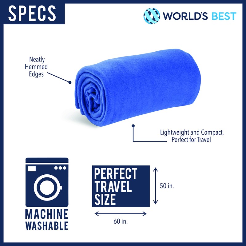 World's Best Travel Blanket, 50 x 60 Inch, micro_fleece, Ca