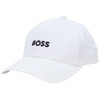 BOSS Men's Center Logo Cotton Twill Cap, Cauliflower White, One