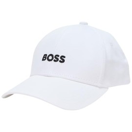 BOSS Men's Center Logo Cotton Twill Cap, Cauliflower White, One Size