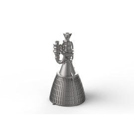 BiKiBao Spacex Starship Engine Model Falon 9 Rocket Engine Metal Static Model Display Toy Space Gift for Spacer 7in Metal Component Raptor Engine