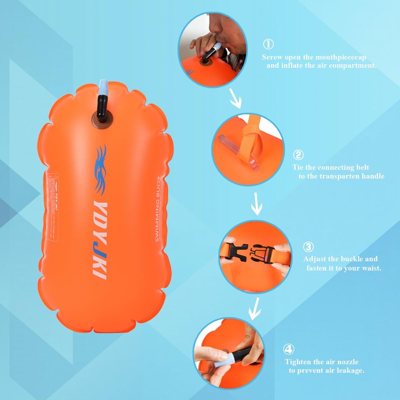 YDYJKI 2 Pack Swim Buoy for Open Water, Pool Floats