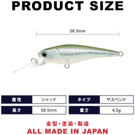 Lucky Craft Baby Shad 60SP Regular Type Fishing Lure (2364 Real Original Wakasagi)