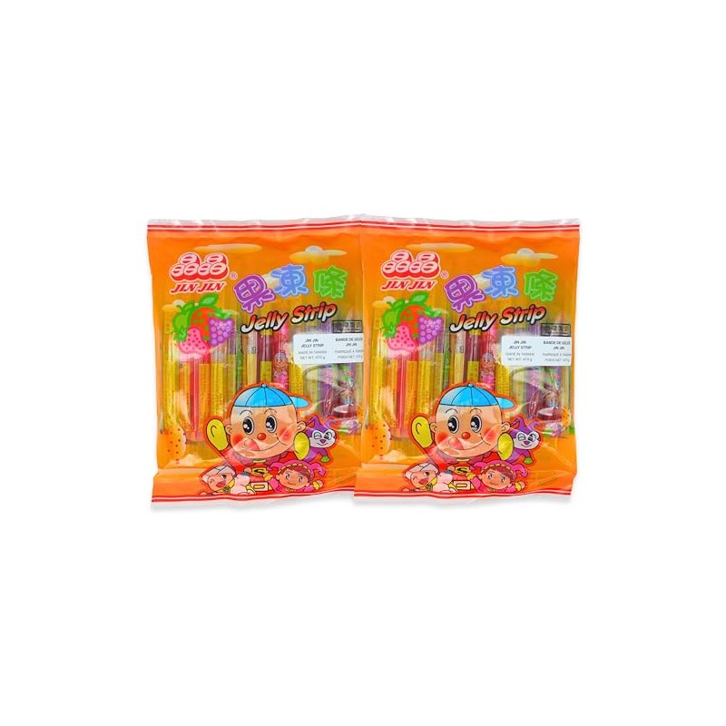 Jin Jin - Jelly Strip (Jelly Filled Straws in Assorted