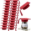 Mindsoft 24 Pcs 2026 Graduation Cap Decorations Mason Jar Lid