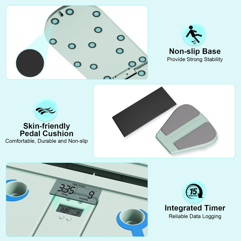 PRUINKLE Pilates Reformer Set - Foldable Sliding Reformer, Pilates Board