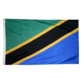 Tanzania Flag Nylon 4 ft. x 6 ft. - Made in the USA from Flags Unlimited