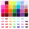 Paxcoo 1120Pcs Crystal Beads for Jewelry Making, Crystal Acrylic Beads