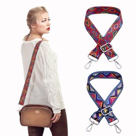 2 Stück Wechselgurt für Taschen,Bauchtasche Breiter Gurt für Crossbody Bag Umhängetasche,Taschengurt Blau und Rot Bag Strap,Taschenriemen Handtaschengurte zum Wechseln,Gurt Umhängegurt für Taschen