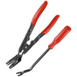 Clip Pliers, Clip Remover, Set of 2, Car Clip Removal Tool, Upholstery Removal, Car Rivet Removal, Trim Clip Remover, Auto Repair Tool, Panel Removal and Maintenance