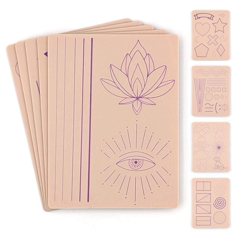 Pre-Printed Tattoo Practice Skins - 5 Pack | Pre Printed