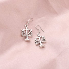 AKTAP Attorney Lawyer Earrings Gift Scales Of Justice Earrings Libra Earrings jewelry Law School Graduation Gifts (Libra Earrings)