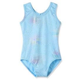 HOZIY Maillot de gimnasia para niñas de 9 a 10 años, 8 a 10 años, trajes de cielo azul claro