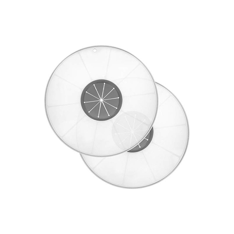 com-four® 2 x Universal Splash Guard Lids for Mixing Bowls