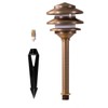 Lumen Logic 12V Cast Brass Pagoda Path Light (Bronze) with