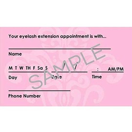 Lash Care Instructions & Appointment Card - 25 per Quantity