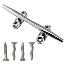 VEITHI 6 inch 316 Stainless Steel Boat Cleat, Boat Cleats 6inch Open Base (1 Pack), Boat Dock Cleats Include Stainless Steel Screws