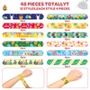 UMEMAXSO UMEMAXSO 48 PCS Easter Slap Bracelets for Kids C Fun Bunny & Egg Designs, Party Favors, Goodie Bag Fillers, and Classroom Prizes