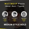CrazyBull Hair MattMeUp Medium Matte Paste - Water-Based Hair Styling