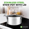 NutriChef 5 QT Stainless Steel Stew Pot - Triply Kitchenware
