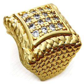 Ahappy-Size 8-15 Jewelry Men Wedding Engagement 18K Gold Filled Ring R105 … (13)