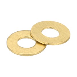 uxcell M2.5 Flat Washer, 300 Pcs Brass Ring Flat Washers 6mm OD 0.5mm Thick Metal Sealing Gasket Ring for Screws Bolts Nuts