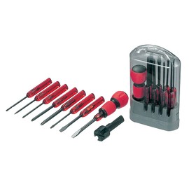 ANEX Screwdriver Set, Electrician Grip, With Heaton Turner, Set of 8 (+0/+1/+2/-2.5/-5.5/-6/Needle/Gymne) No. 6950