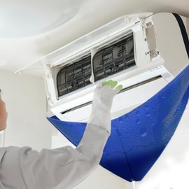 10 Pcs Mini Split Air Conditioner Cleaning Kit, Waterproof Air Conditioner Cleaning Bag with Drain Pipe and Support Plate, Wall-Mounted Dust Removal Home Air Conditioner Unit Mini Split Cleaning Bag