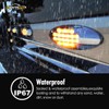 Partsam 5Pcs Flatline Amber Oval Semi Truck 24LED Marker Lights,