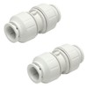 JD Brands 15mm Push Fit Straight Connectors (2 Pack) |