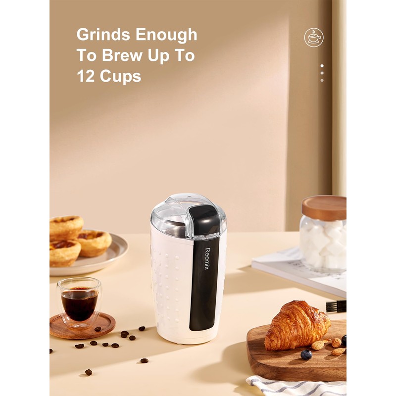Coffee Grinder, Electric Coffee Grinder with 3.5Oz Large capacity, One-Touch