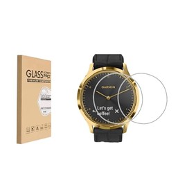 (2 Pack) Screen Protector for Garmin Vivomove HR Tempered Glass，9H Hardness Anti Scratch，Bubble Free，Case Friendly Easy Installation