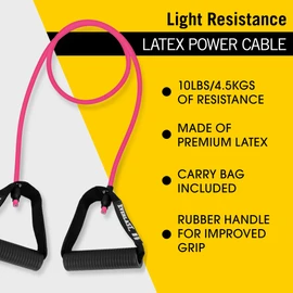 Everlast FIT Light Power Cable - Light Resistance Exercise Band, Premium Latex, Door Anchor, Rubber Handles, Carry Bag Included - Muscle Repair, at-Home Gym, Strength Training, Flexibility