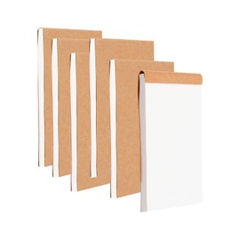 6 Pcs Blank Flip Book, Portable Kraft Cover Pocket Sketchbook for Animation Tracing, Sketching, Travel, Office, Artists, Students, Memos (50 Sheets)