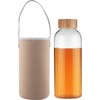 Ferexer Botella de Agua de Cristal de Borosilicato Deportivo de