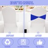 CHENGU 100 Pcs Spandex Chair Sashes Plain Bow Wedding Royal