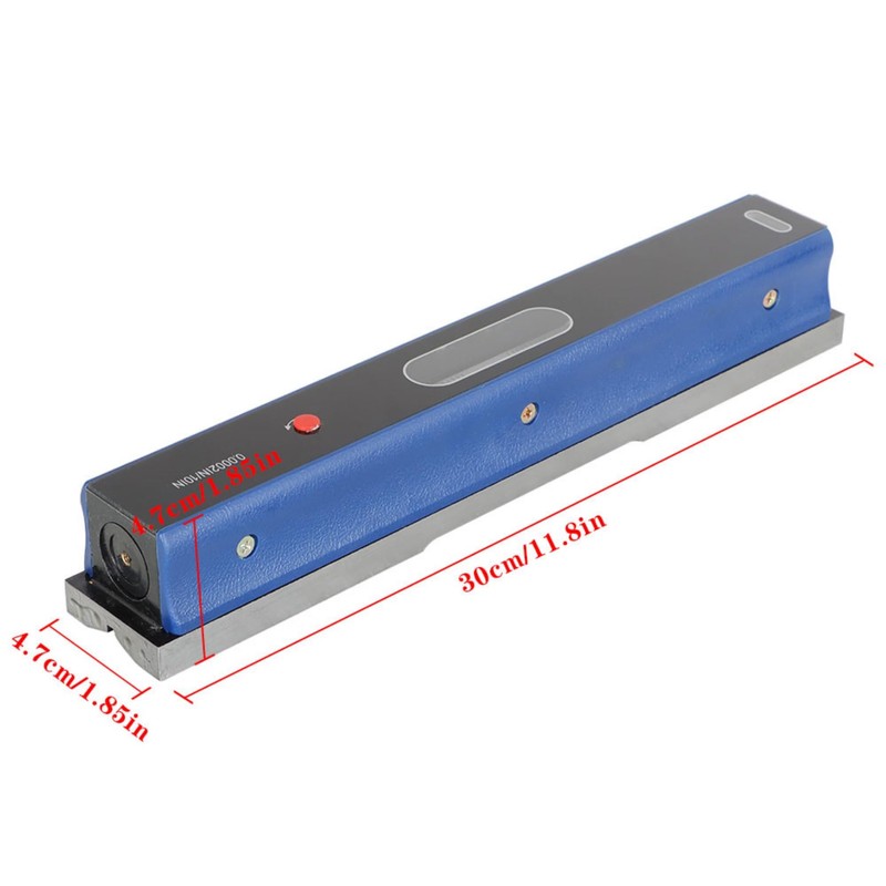 12" (300mm) Precision Level, Accuracy 0.02mm/m Strip Level with Wooden