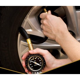 Karlass 100 PSI Brass ElitePro Tire Pressure Gauge Professional Accuracy