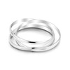AeraVida Interconnected Trinity Band .925 Sterling Silver Ring | Elegant