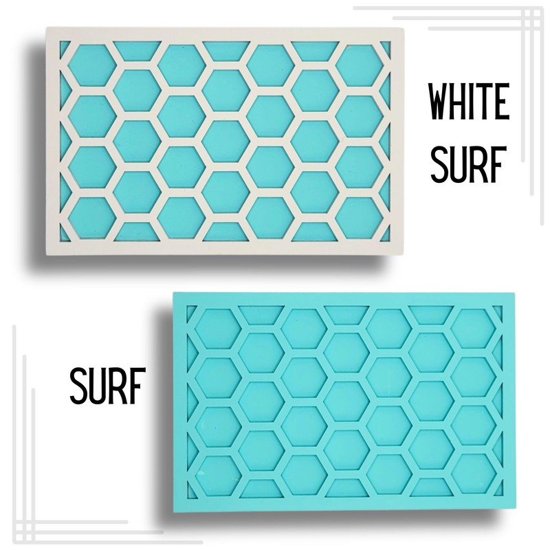 Nest Thermostat Decorative Wall Plate Honeycomb White, Brown Natural Hard