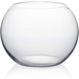 Bowl Glass Vase, Diameter 8", Height 6", Open Width 5", (Multiple Sizes Choices) Clear Bubble Planter Terrarium Fish Bowl for Wedding Event Home Decor, 1 count (VBW0008A) - Color: 8"D 1 Piece