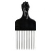 Fiacvrs African Black Fist Comb Metal Hair Comb Afro Comb