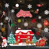 Dozesheep Christmas Window Clings Stickers, Xmas Snowflake Sticker, Santa Claus