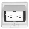 Concealed Recessed Socket Aluminum Alloy PC Desktop Outlet for Residences