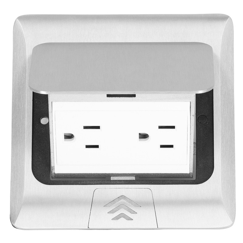Concealed Recessed Socket Aluminum Alloy PC Desktop Outlet for Residences