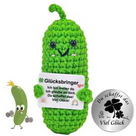 DEUXYU Positive Cucumber, Lucky Charm Positive Potato, Positive Potato German as Pocket Hug, Courage, Lucky Charm, Exam, Get Well Soon Gift for Women, Men, Friend, Family