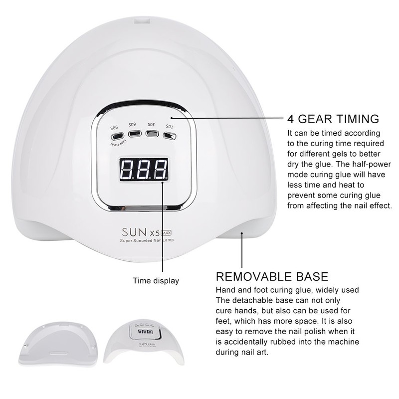 150W Nail Art Lamp Dryer Fast Drying Gel Polish Curing