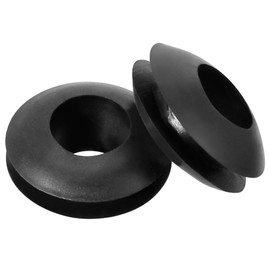 TA-VIGOR 100Pcs Rubber Grommets Cable Wire Protector, 5mm Conductor Wiring Blanking Gasket Ring Grommets, Black Electrical Cable Hole Plugs Wire Gaskets for Protecting Wires, Cables and Plugs